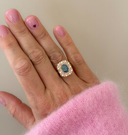 Atelier Maison The Very Good Mood ring  | blauwe LGD 1,6ct