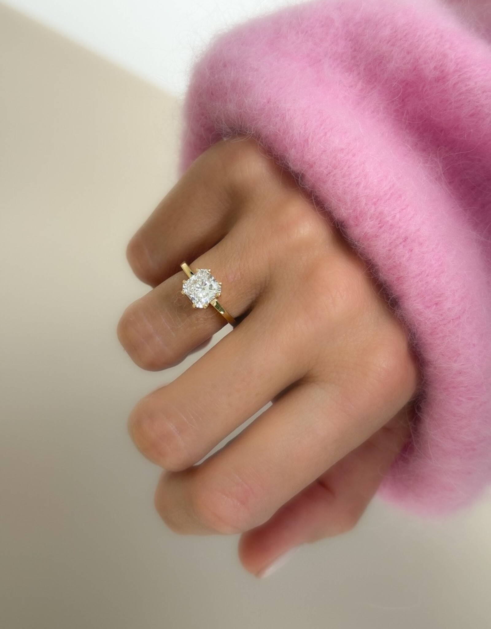 Atelier Maison The Sugar Cube  ring | mt 52 | 18K geel goud