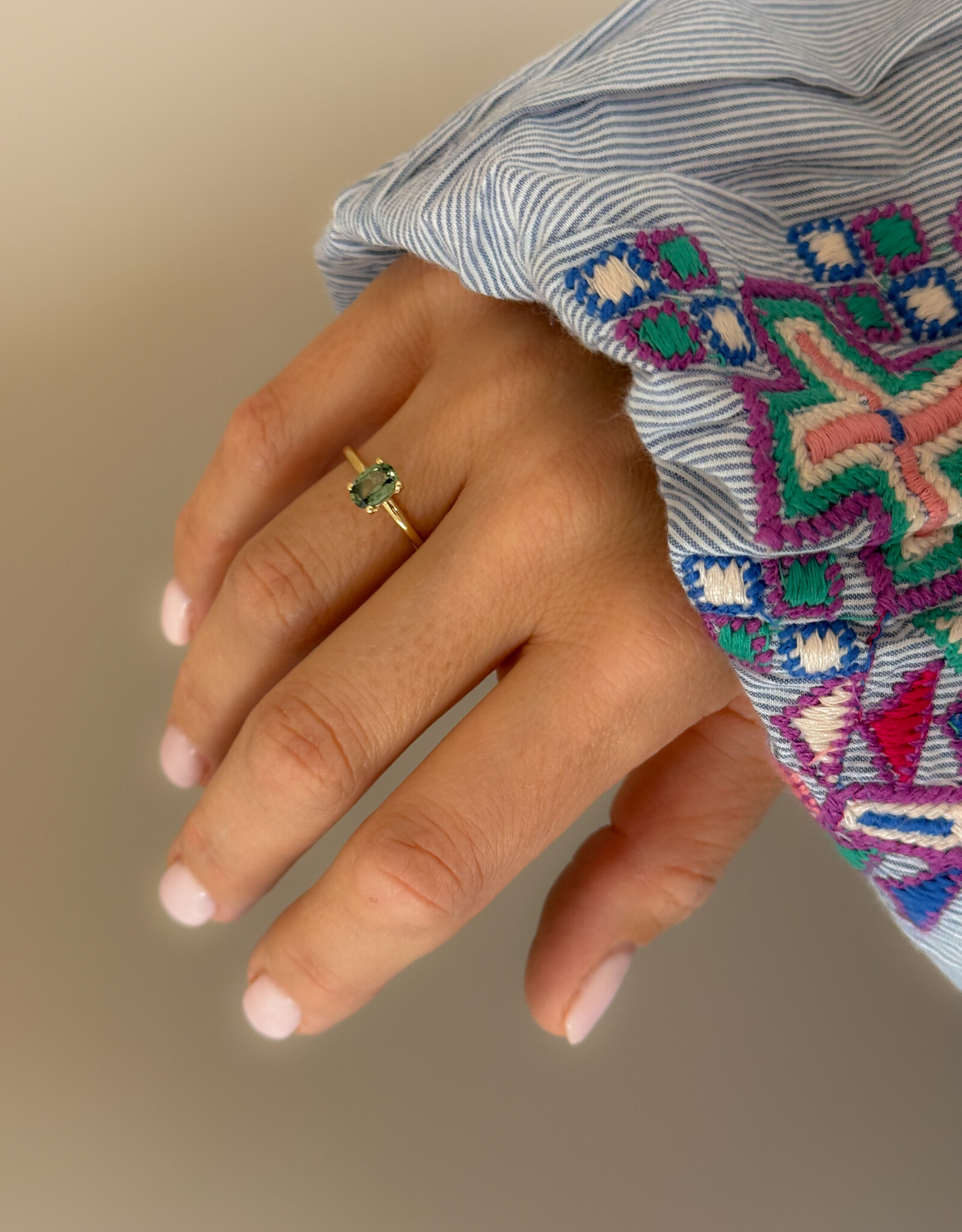 Atelier Maison Perfectly Splendid ring met groene safier