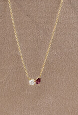 Atelier Maison 18K geel goud  | LGD en framboosgranaat