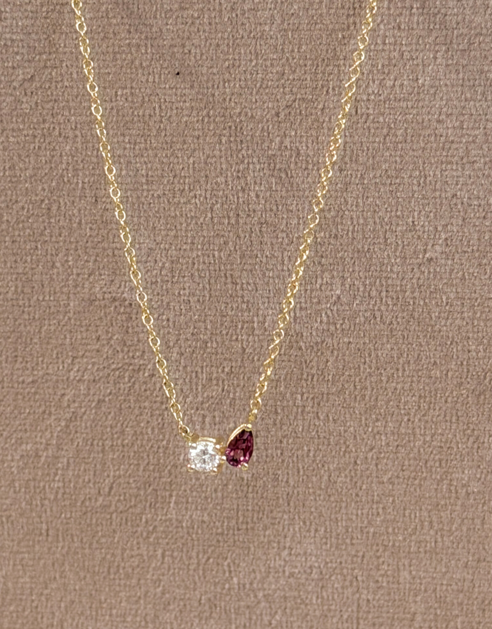 Atelier Maison 18K geel goud  | LGD en framboosgranaat