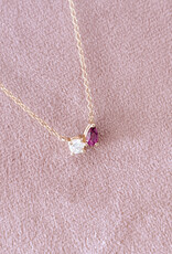 Atelier Maison 18K geel goud  | LGD en framboosgranaat