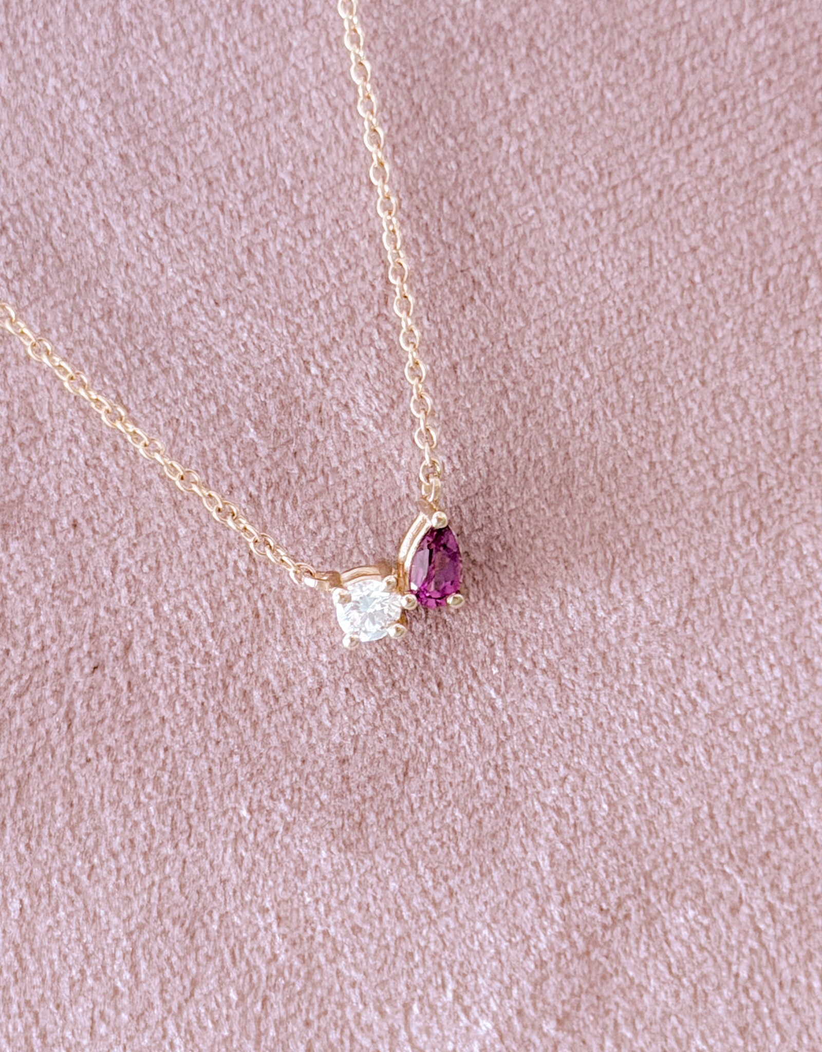 Atelier Maison 18K geel goud  | LGD en framboosgranaat