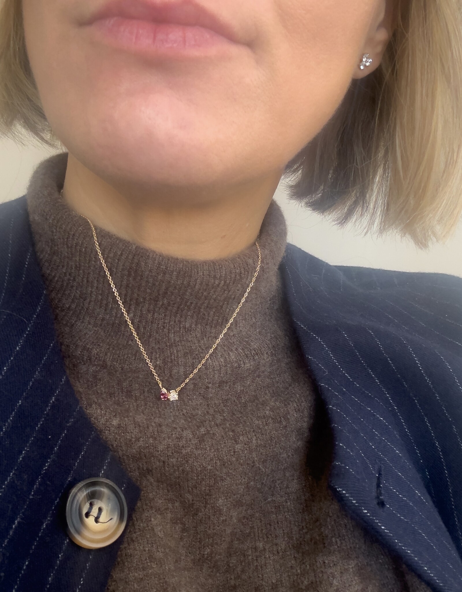 Atelier Maison 18K geel goud  | LGD en framboosgranaat