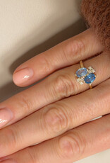 Atelier Maison The Bouquet ring | kleurstenen 7x5mm en diamanten