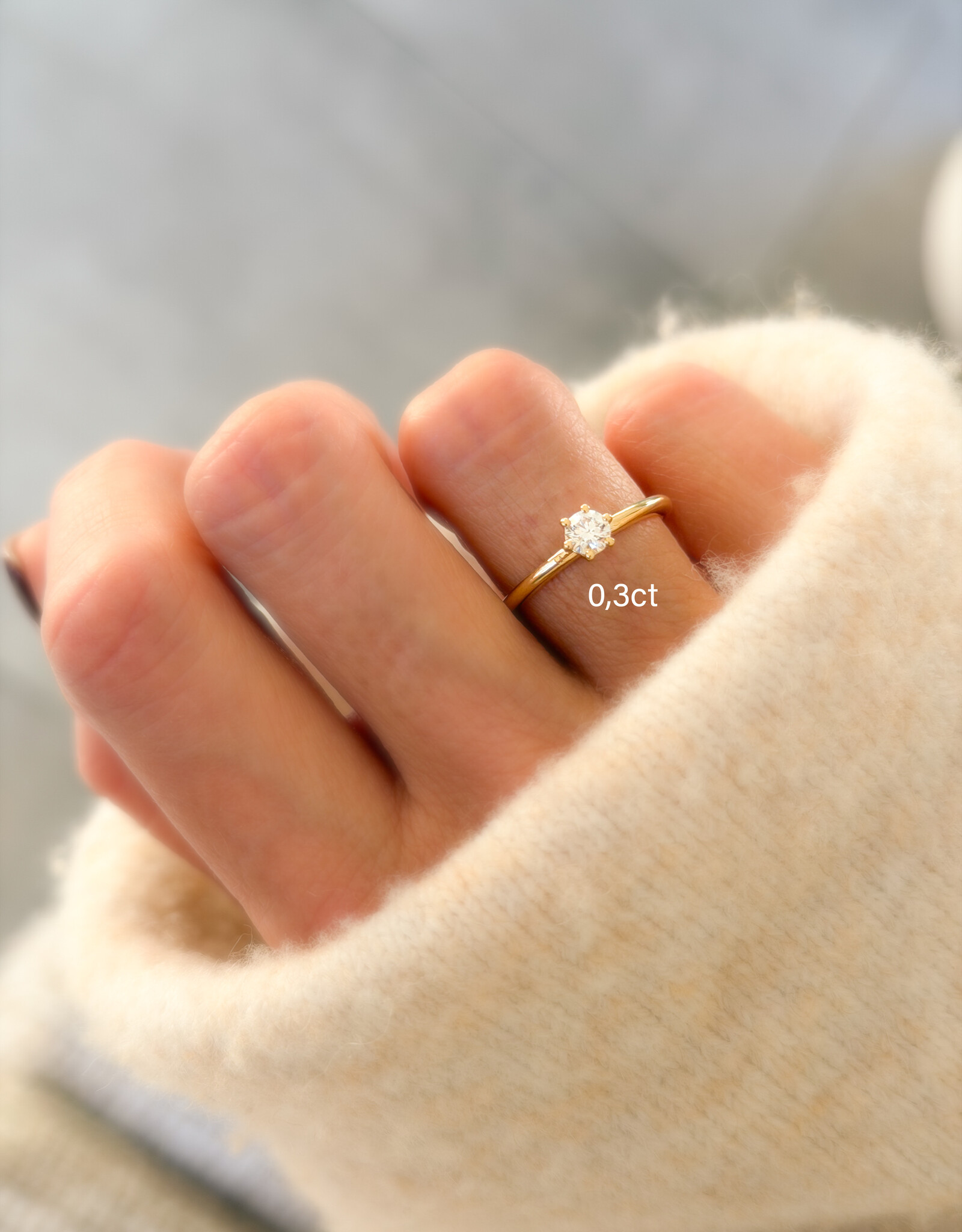Atelier Maison The Big Promise ring | kleine diamant | vanaf