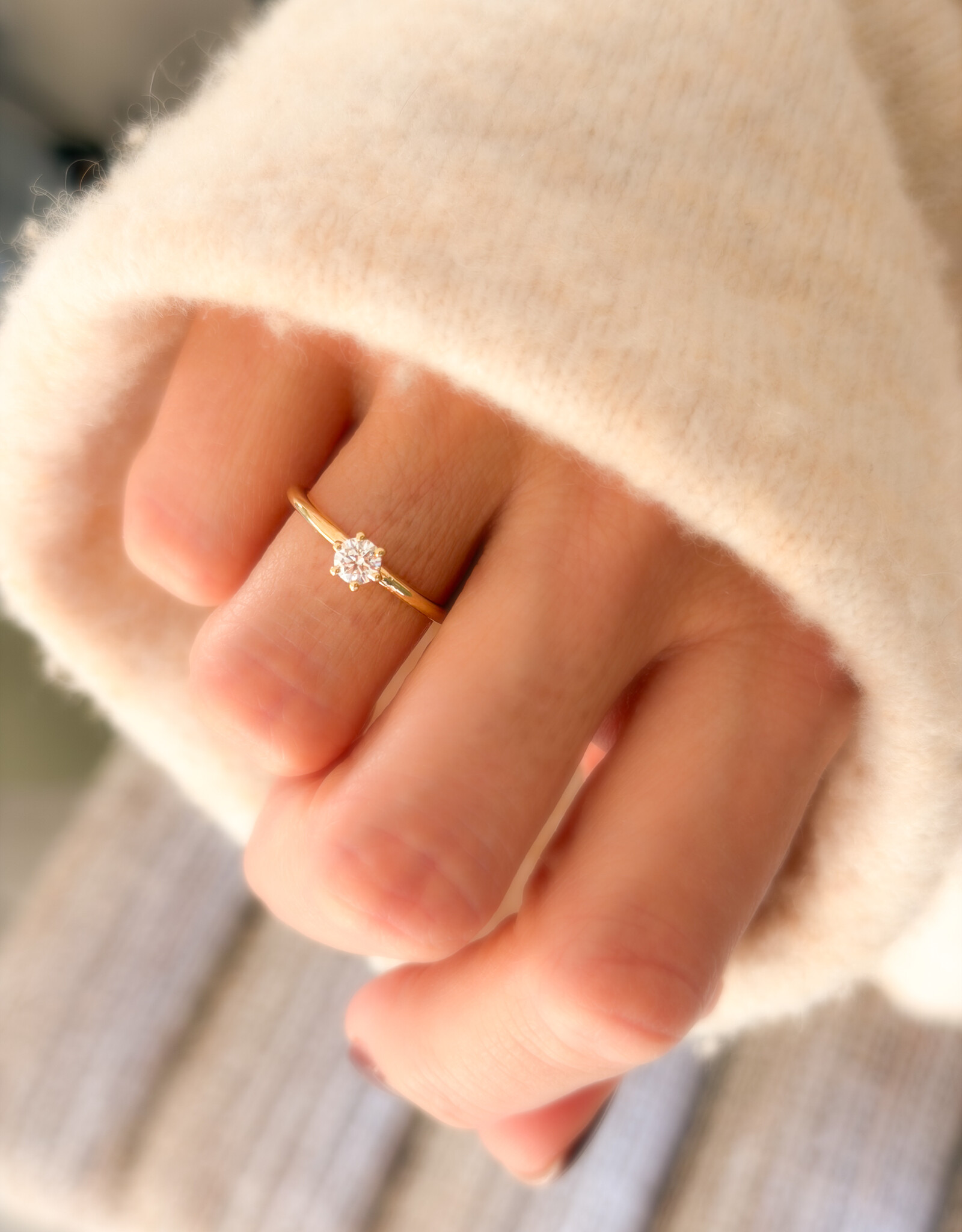 Atelier Maison The Big Promise ring | kleine diamant | vanaf