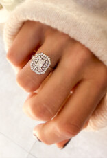 Atelier Maison The Very Good Mood ring | 18K rhodium wit goud