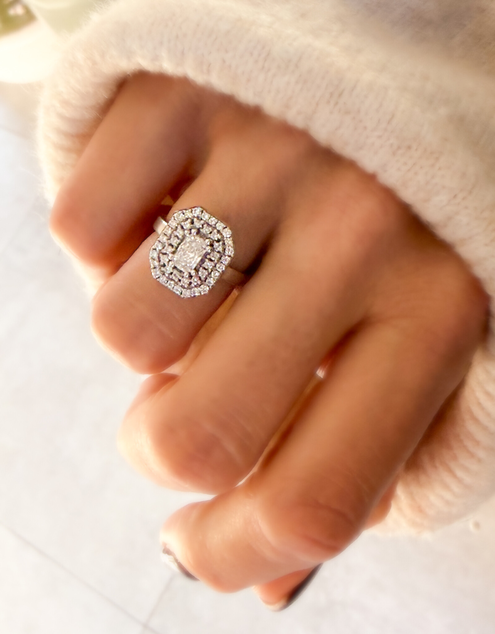 Atelier Maison The Very Good Mood ring | 18K rhodium wit goud