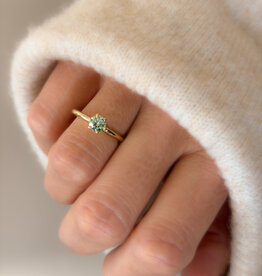 Atelier Maison The Big Promise ring | groene LGD 0,5ct