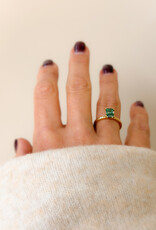 Atelier Maison Blush ring | 18K geel goud | groene LGD 1,03ct