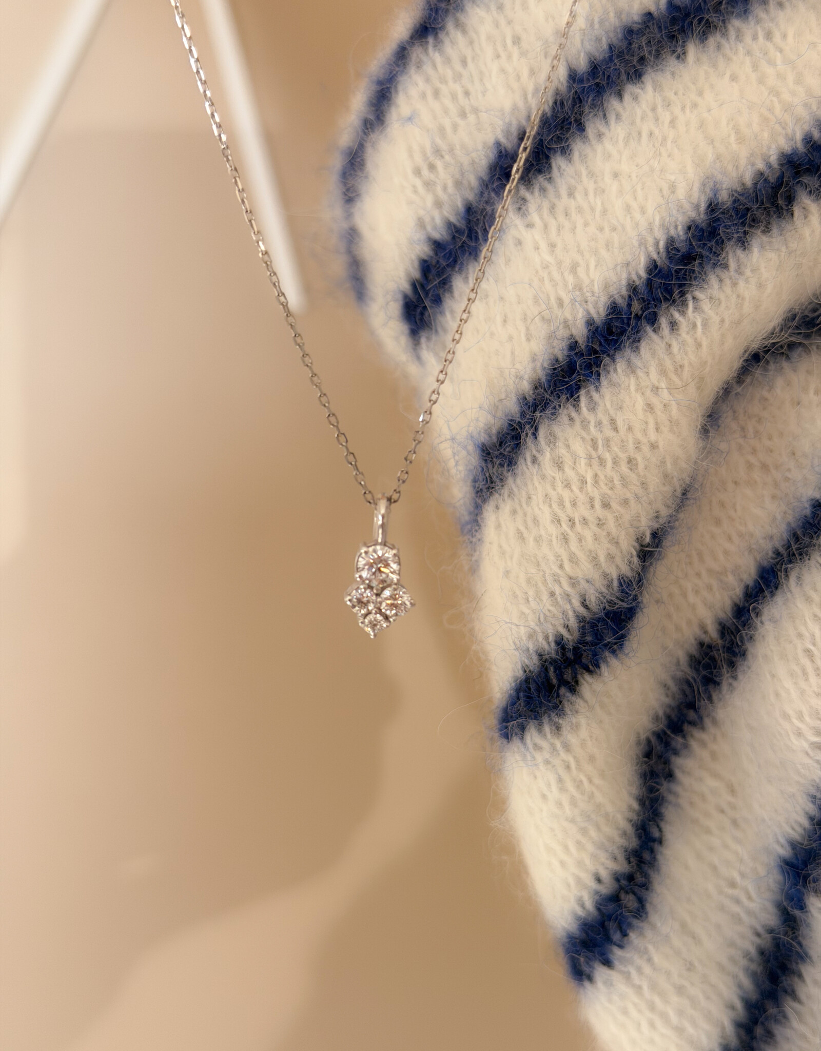 Atelier Maison Bloom halsketting | 18K rhodium wit goud