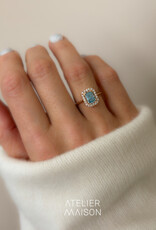 Atelier Maison Good Mood  ring met blauwe diamant