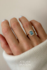 Atelier Maison Good Mood  ring met blauwe diamant