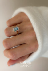 Atelier Maison Good Mood  ring met blauwe diamant