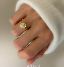 Atelier Maison Sum of Love ring met gele diamant | vanaf