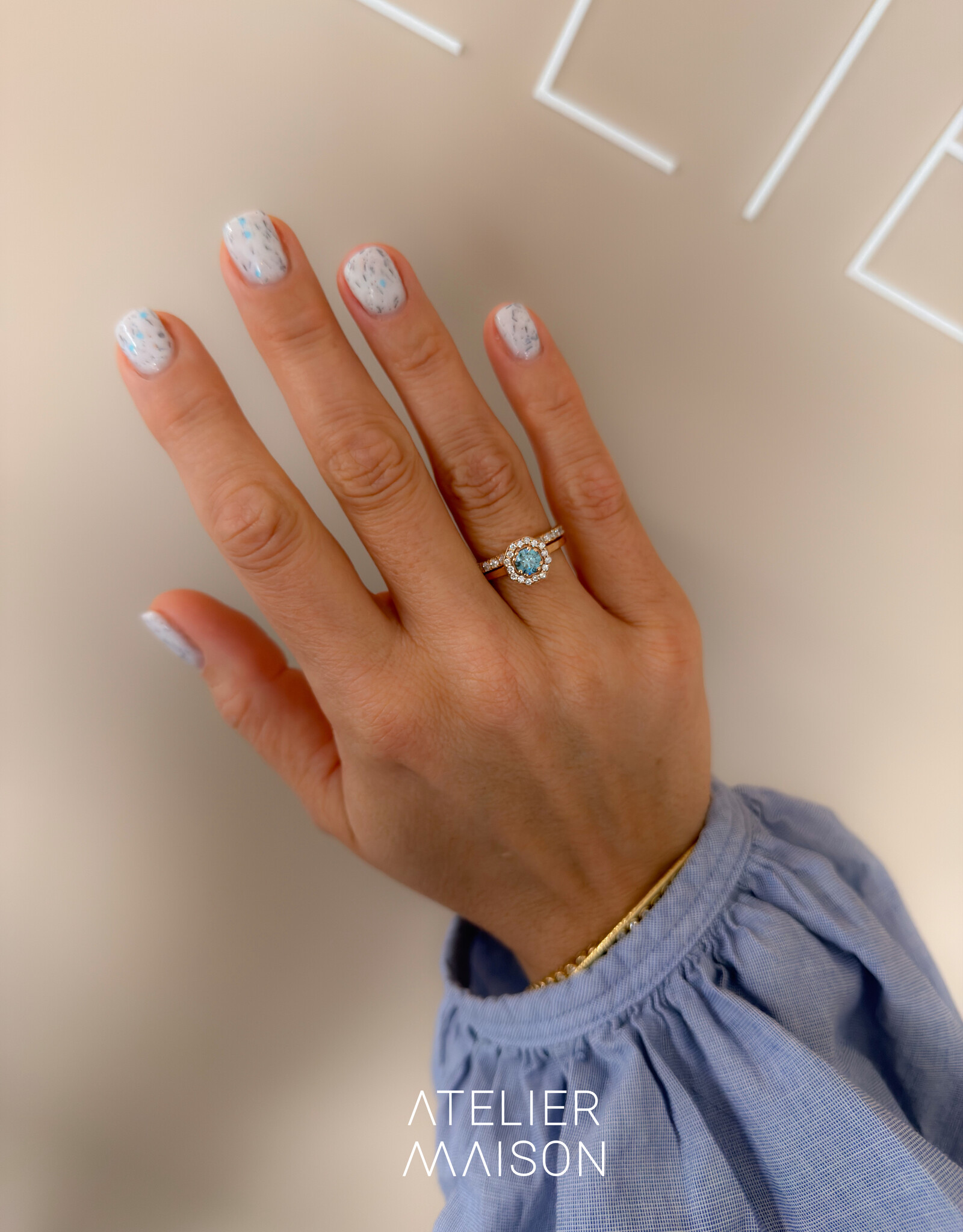 Atelier Maison The Glow ring met kleurdiamant | vanaf