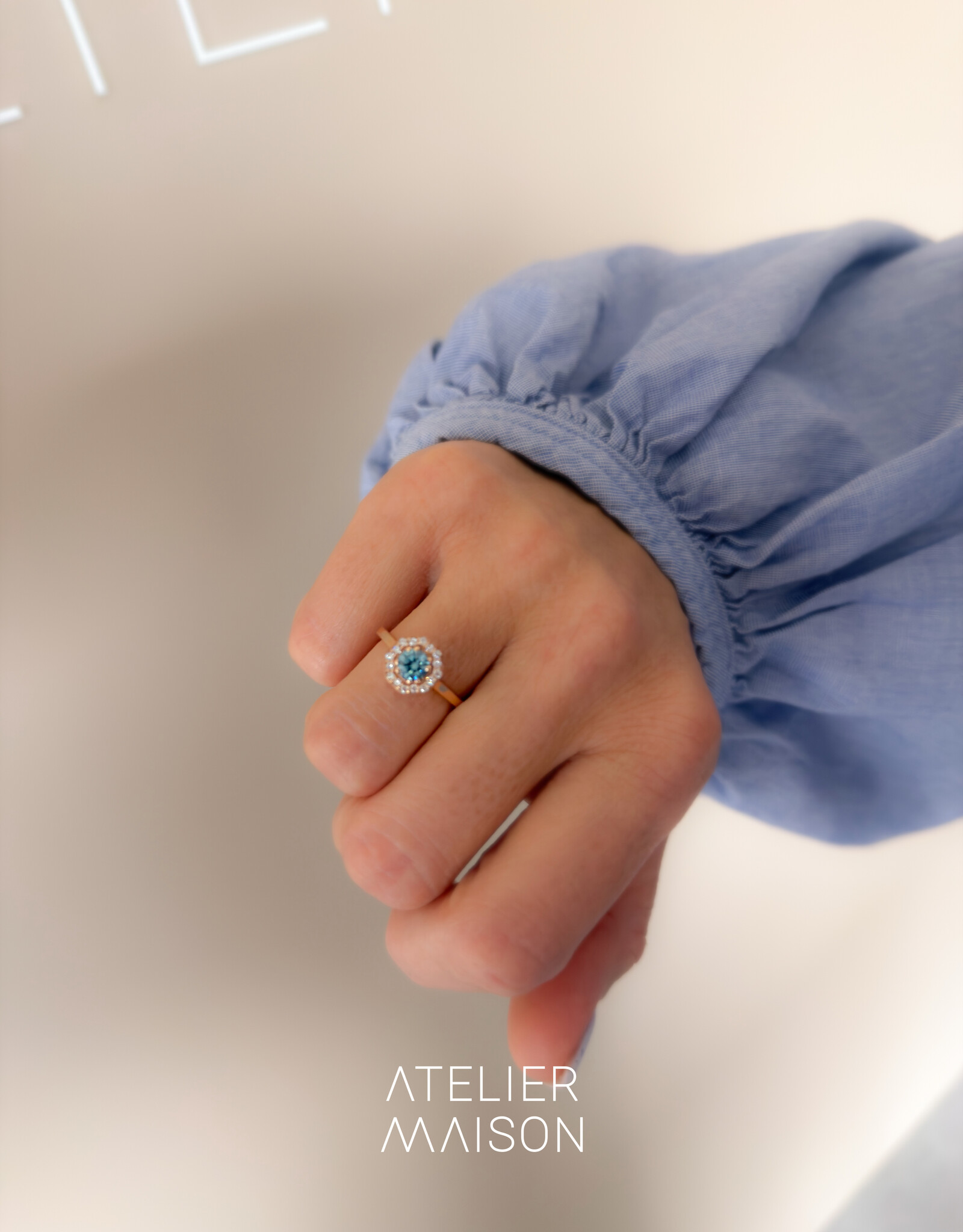 Atelier Maison The Glow ring met kleurdiamant | vanaf