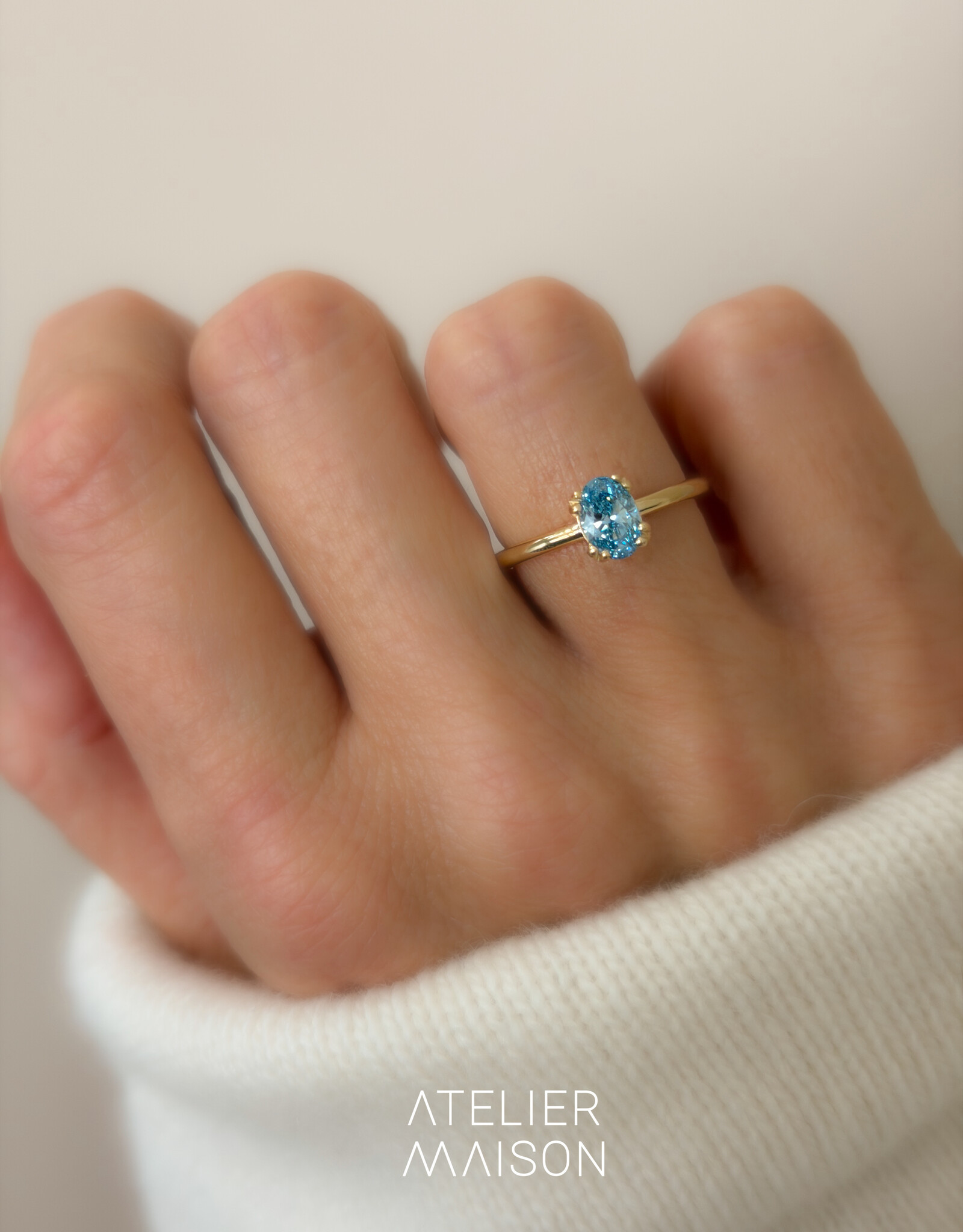 Atelier Maison Selflove ring met kleurdiamant