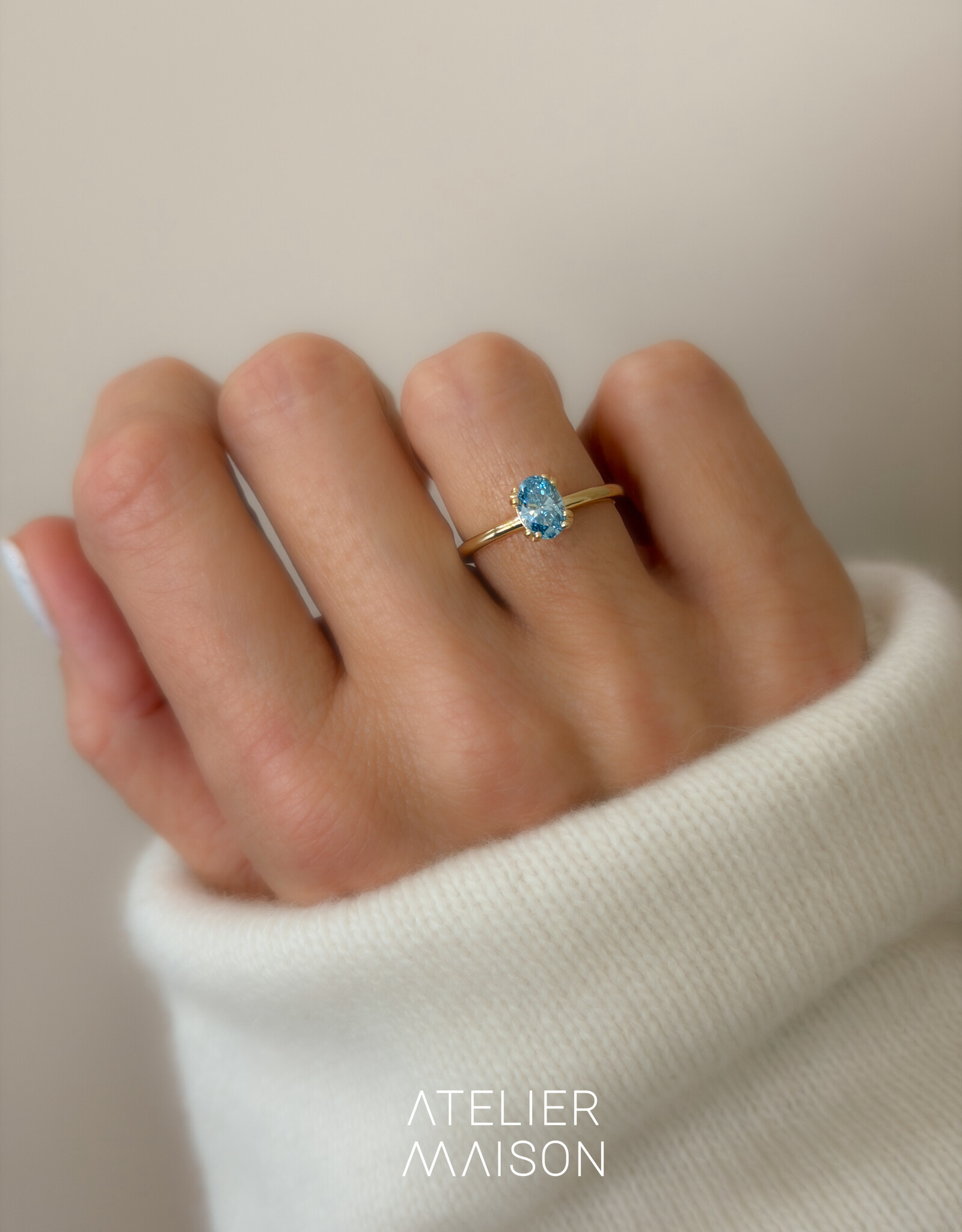 Atelier Maison Selflove ring met kleurdiamant