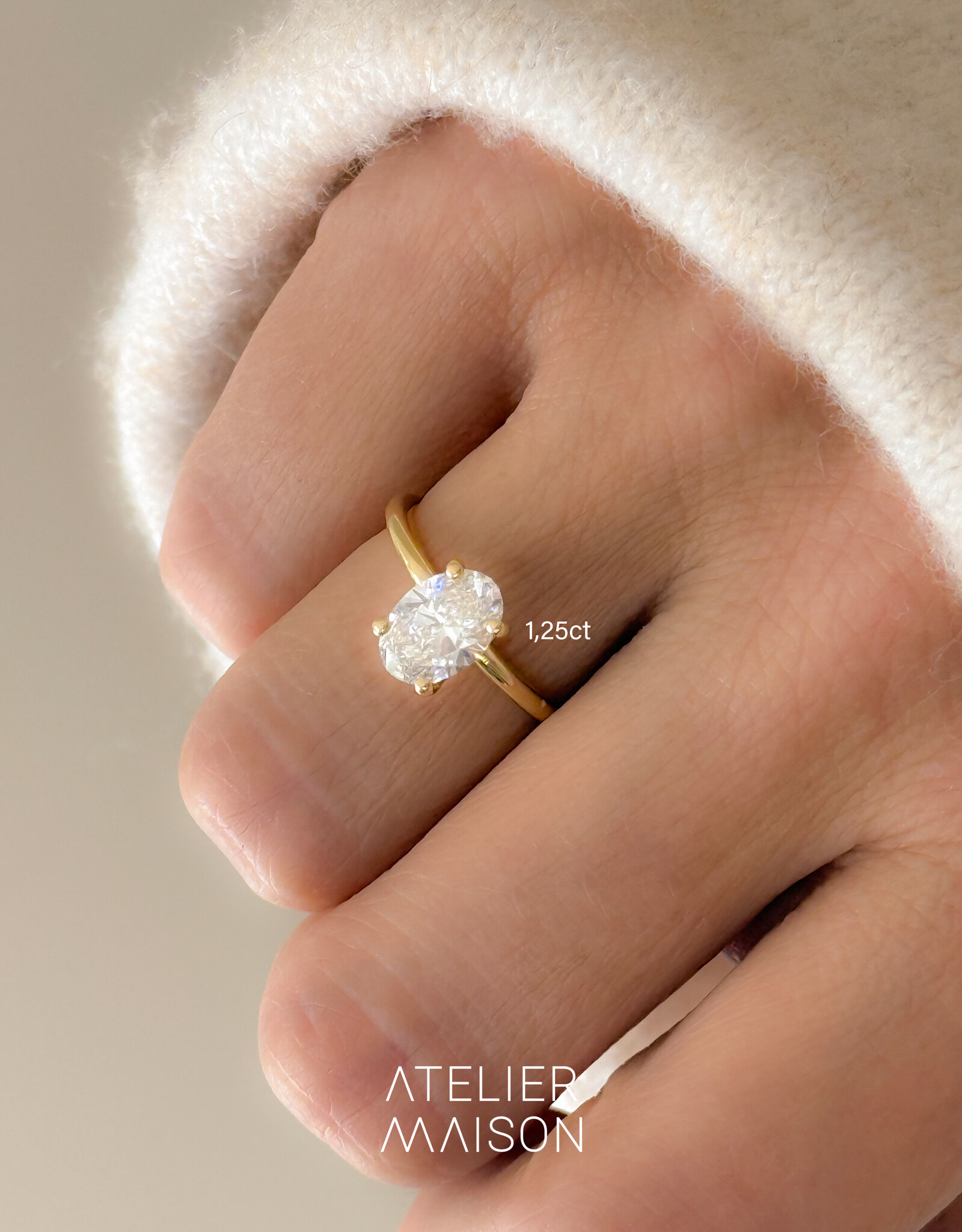 Atelier Maison Perfectly Splendid ring | grote diamant | vanaf