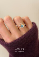 Atelier Maison Happy Together ring met blauwe diamant