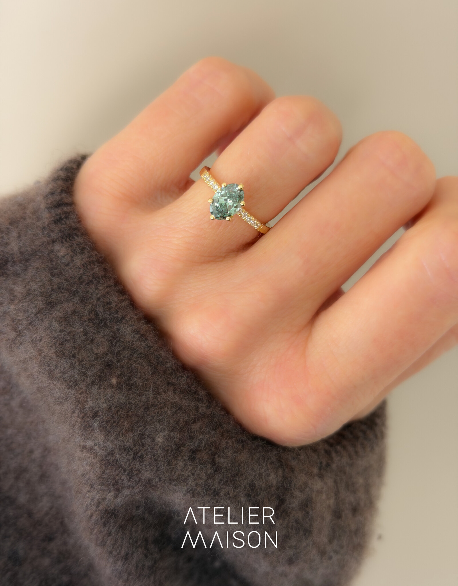Atelier Maison Wonderland ring met kleurdiamant| vanaf