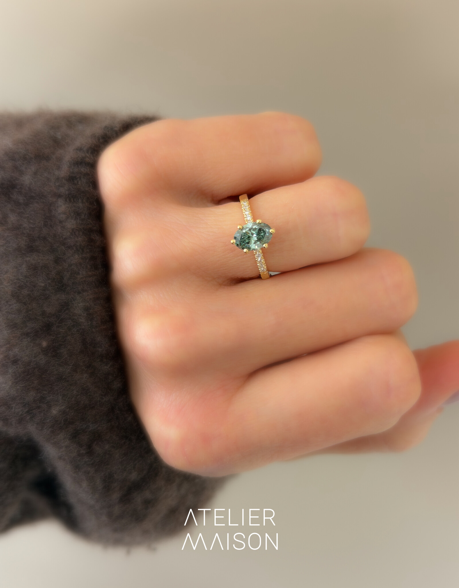 Atelier Maison Wonderland ring met kleurdiamant| vanaf