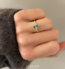 Atelier Maison Wonderland ring met groene diamant| vanaf
