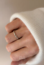 Atelier Maison The Rope ring | 18K naturel wit goud