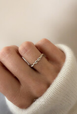 Atelier Maison The Rope ring | 18K naturel wit goud