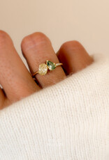 Atelier Maison Siblings ring met gele en groene diamant