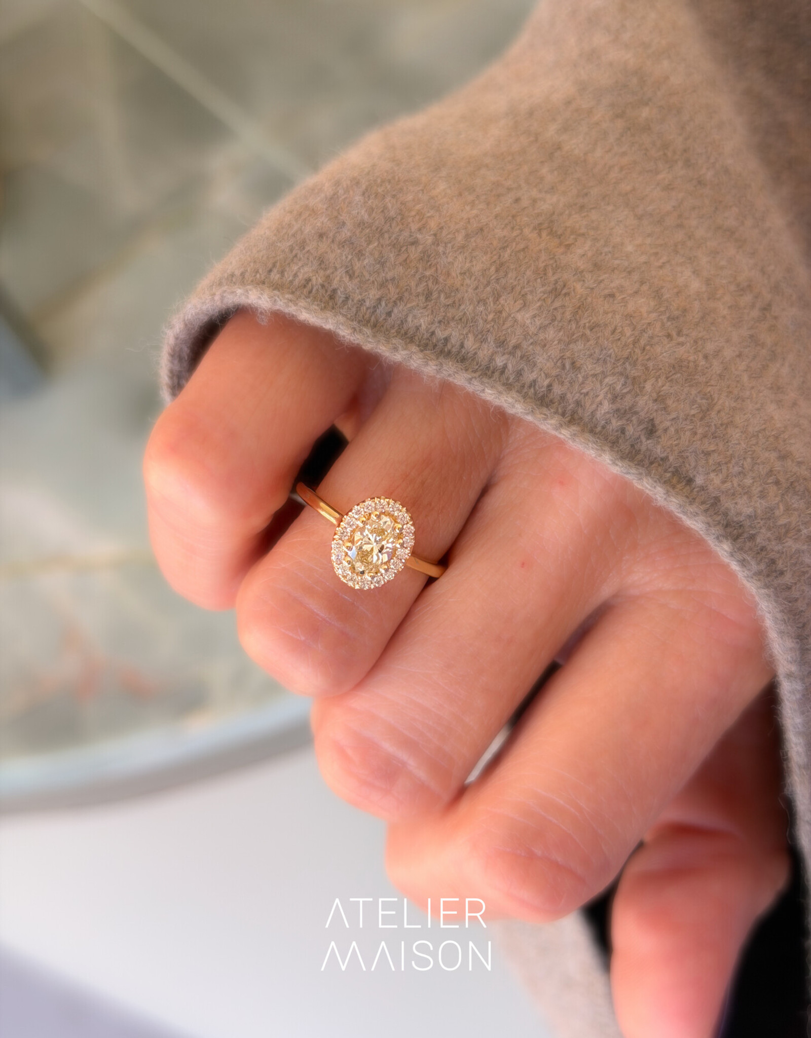 Atelier Maison Happy Together ring met gele diamant