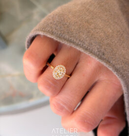 Atelier Maison Happy Together ring met gele diamant | vanaf