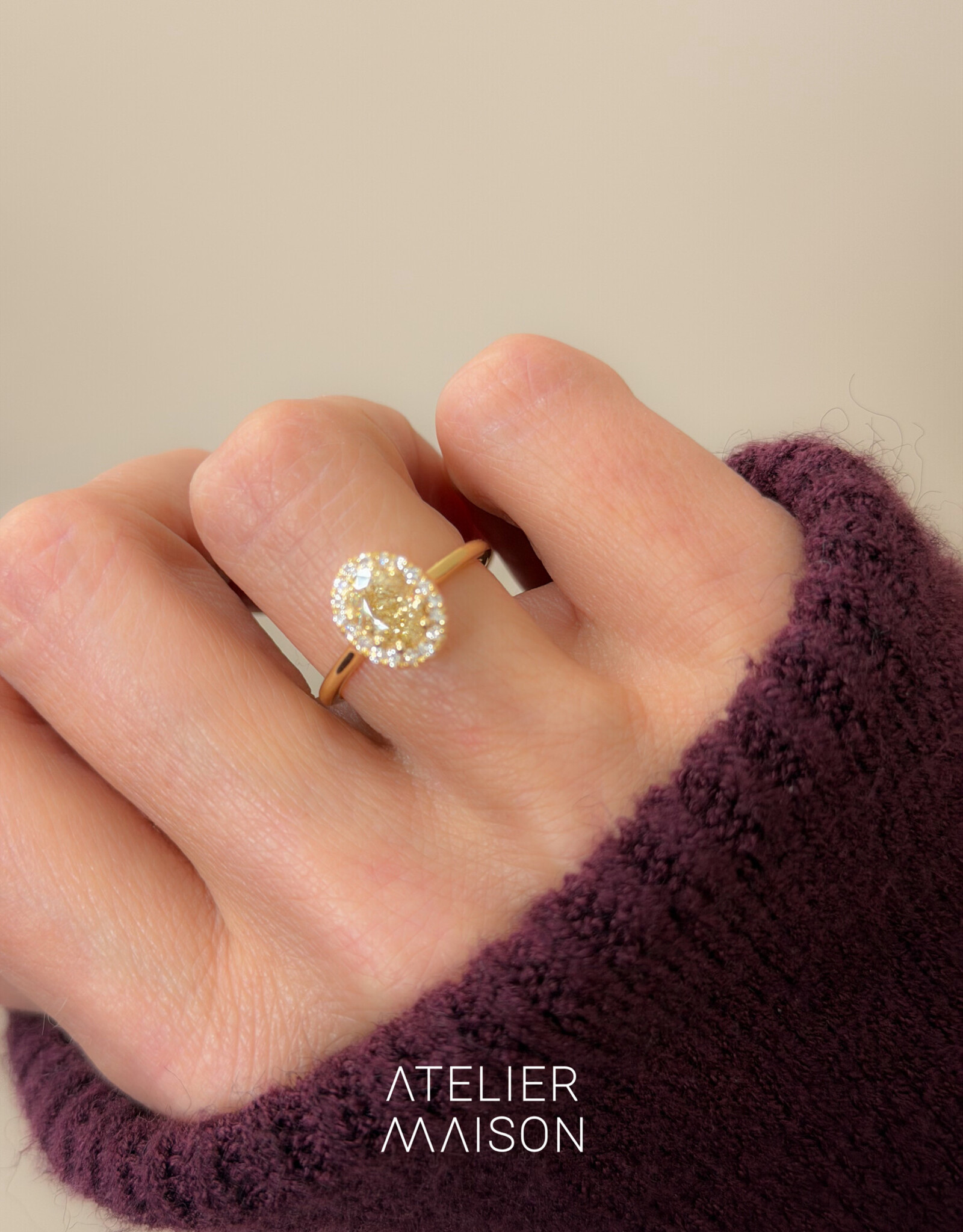 Atelier Maison Happy Together ring met gele diamant