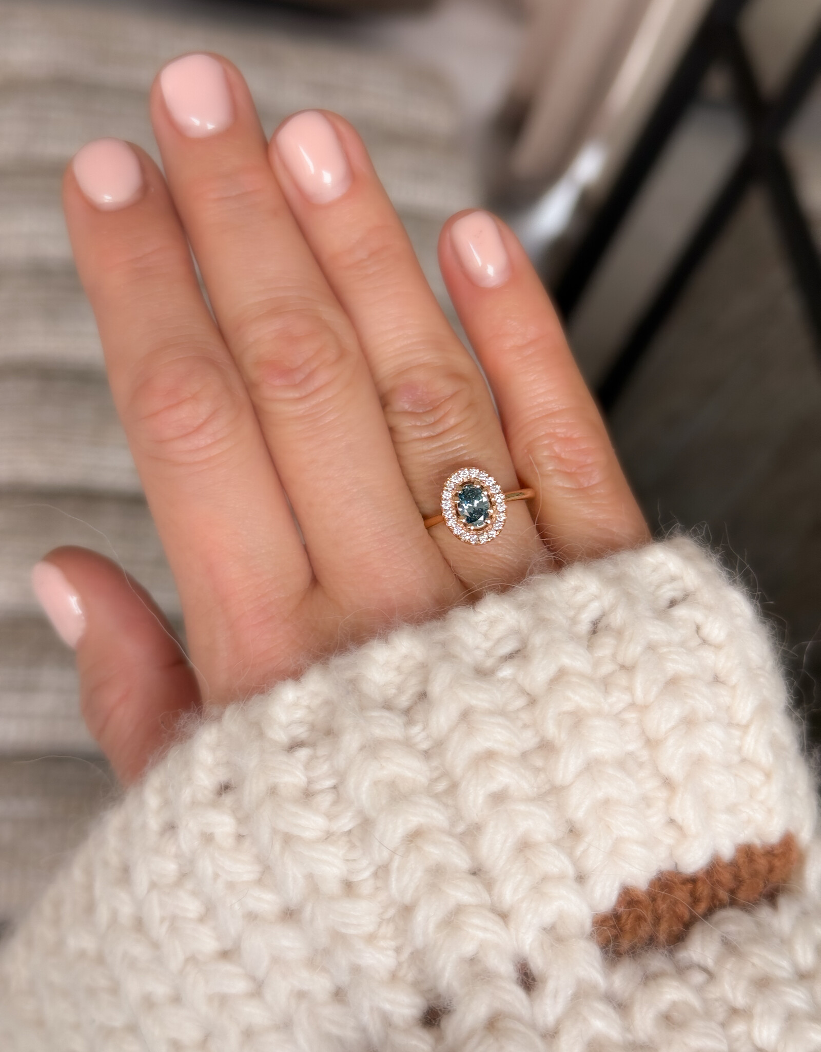 Atelier Maison Happy Together ring met blauwe diamant