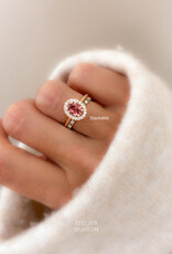 Atelier Maison Happy Together ring met roze spinel