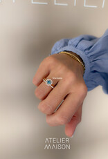 Atelier Maison The Glow ring met blauwe diamant