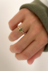 Atelier Maison Selflove ring  met groene saffier