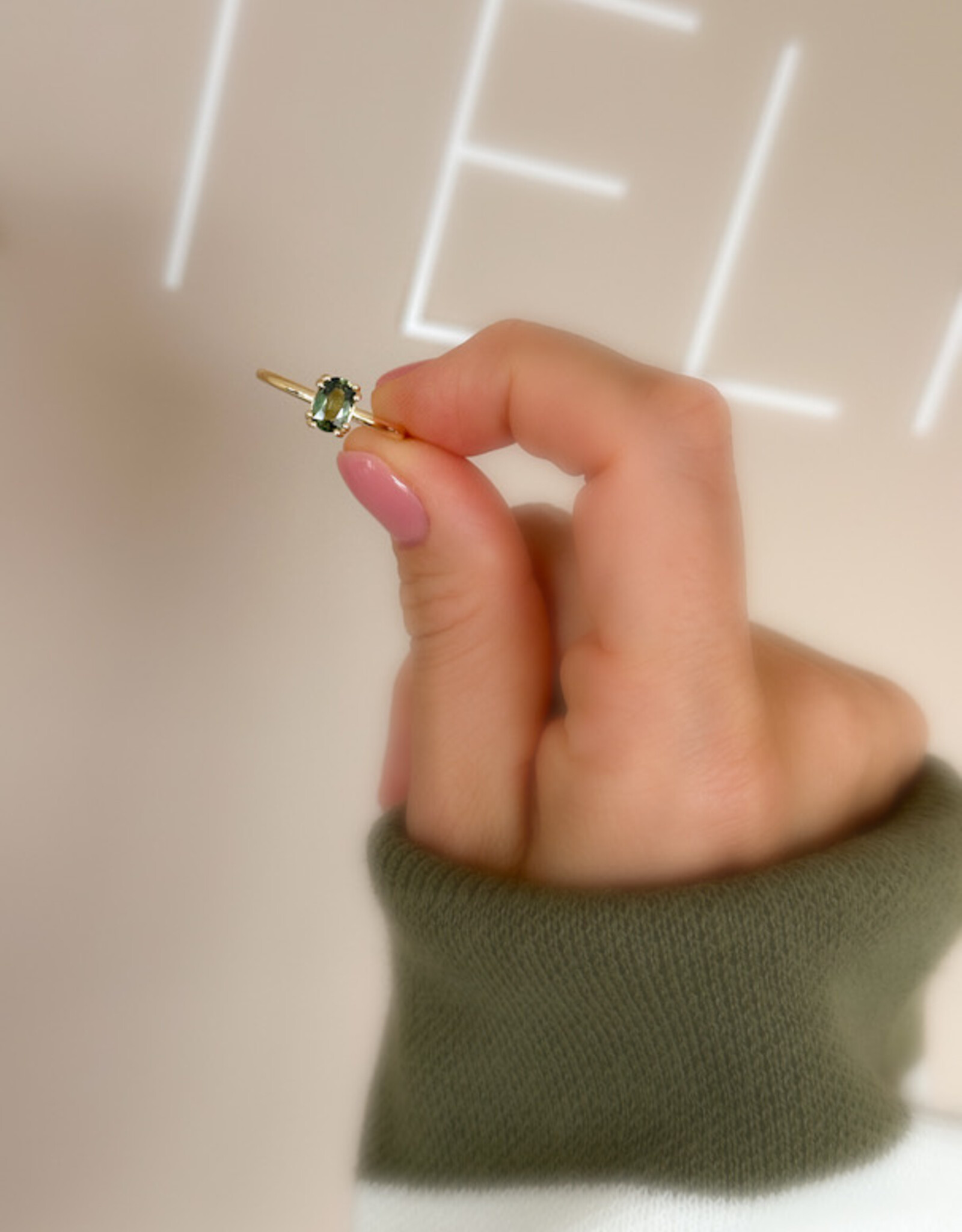 Atelier Maison Selflove ring  met groene saffier