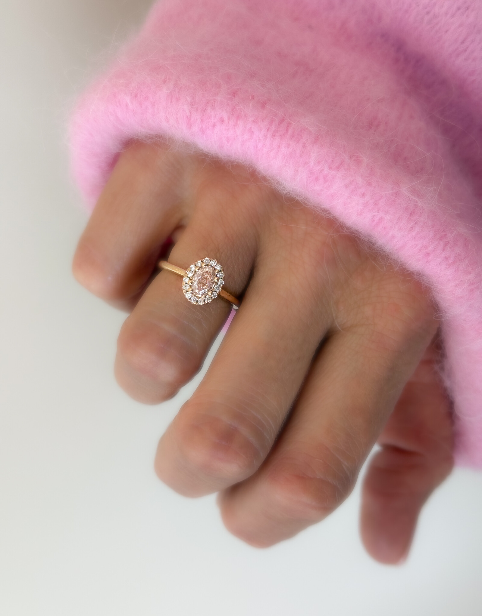 Atelier Maison Happy Together ring met roze diamant
