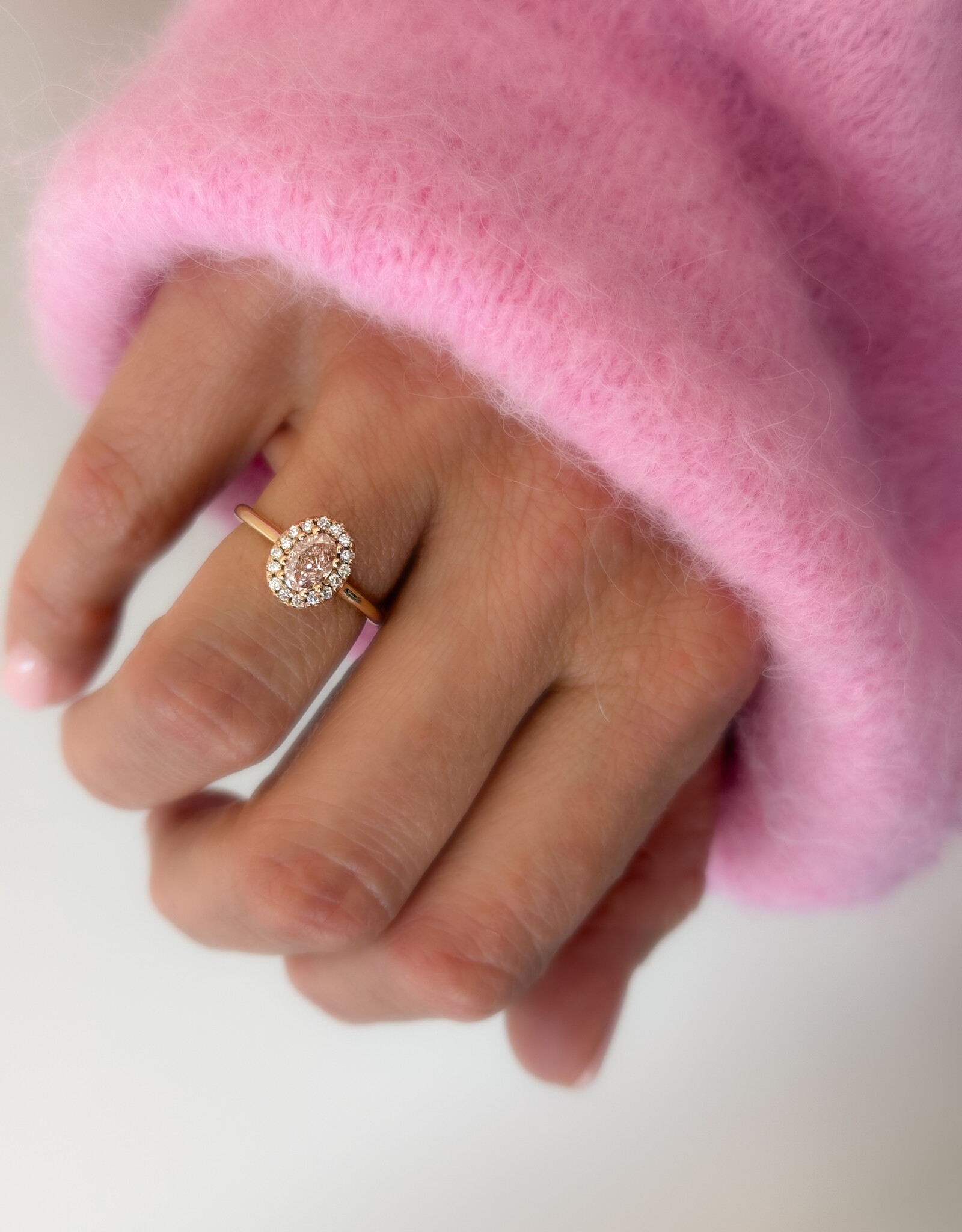Atelier Maison Happy Together ring met roze diamant