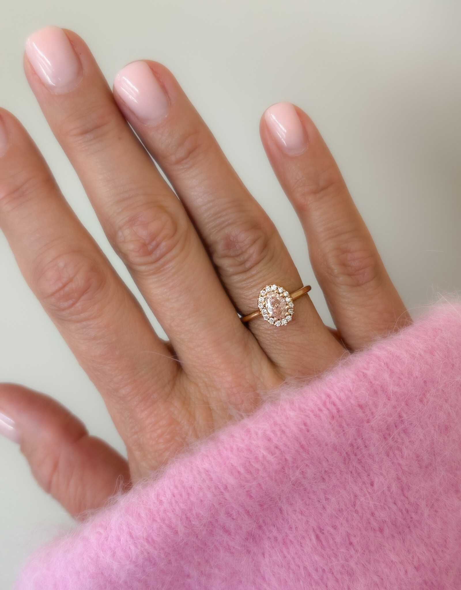 Atelier Maison Happy Together ring met roze diamant