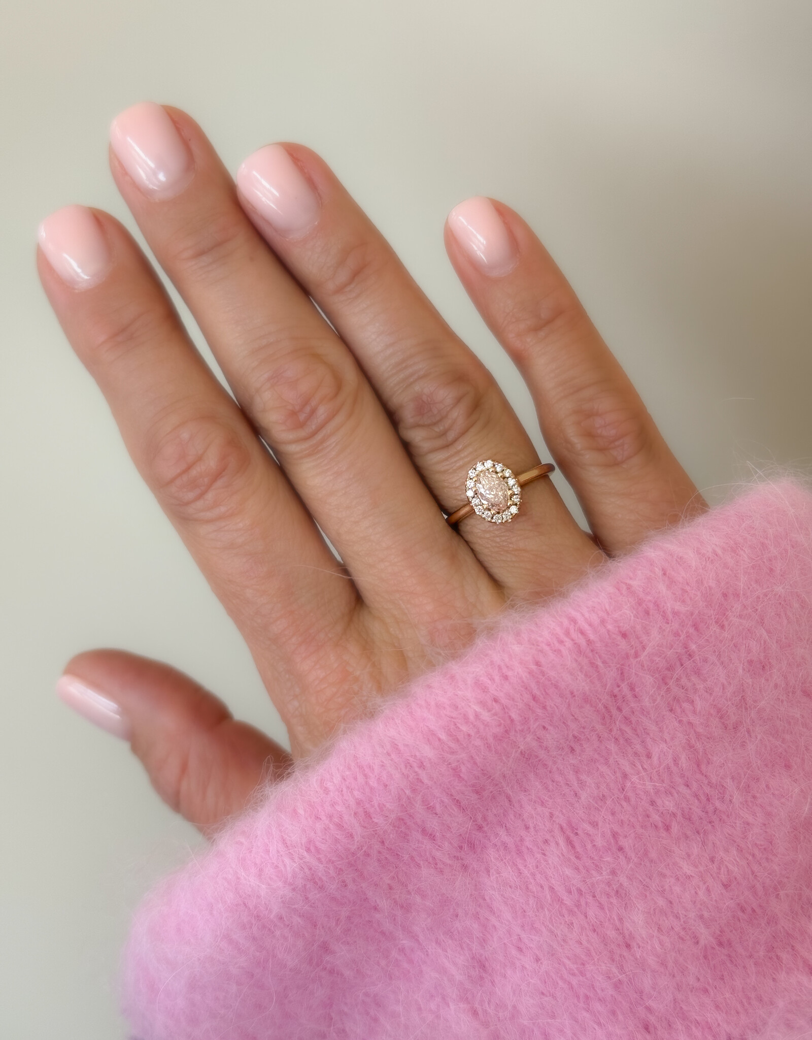 Atelier Maison Happy Together ring met roze diamant