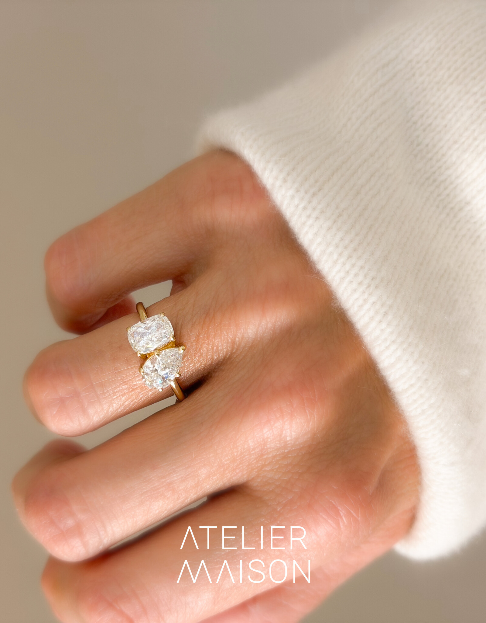 Atelier Maison The Duet ring met diamant