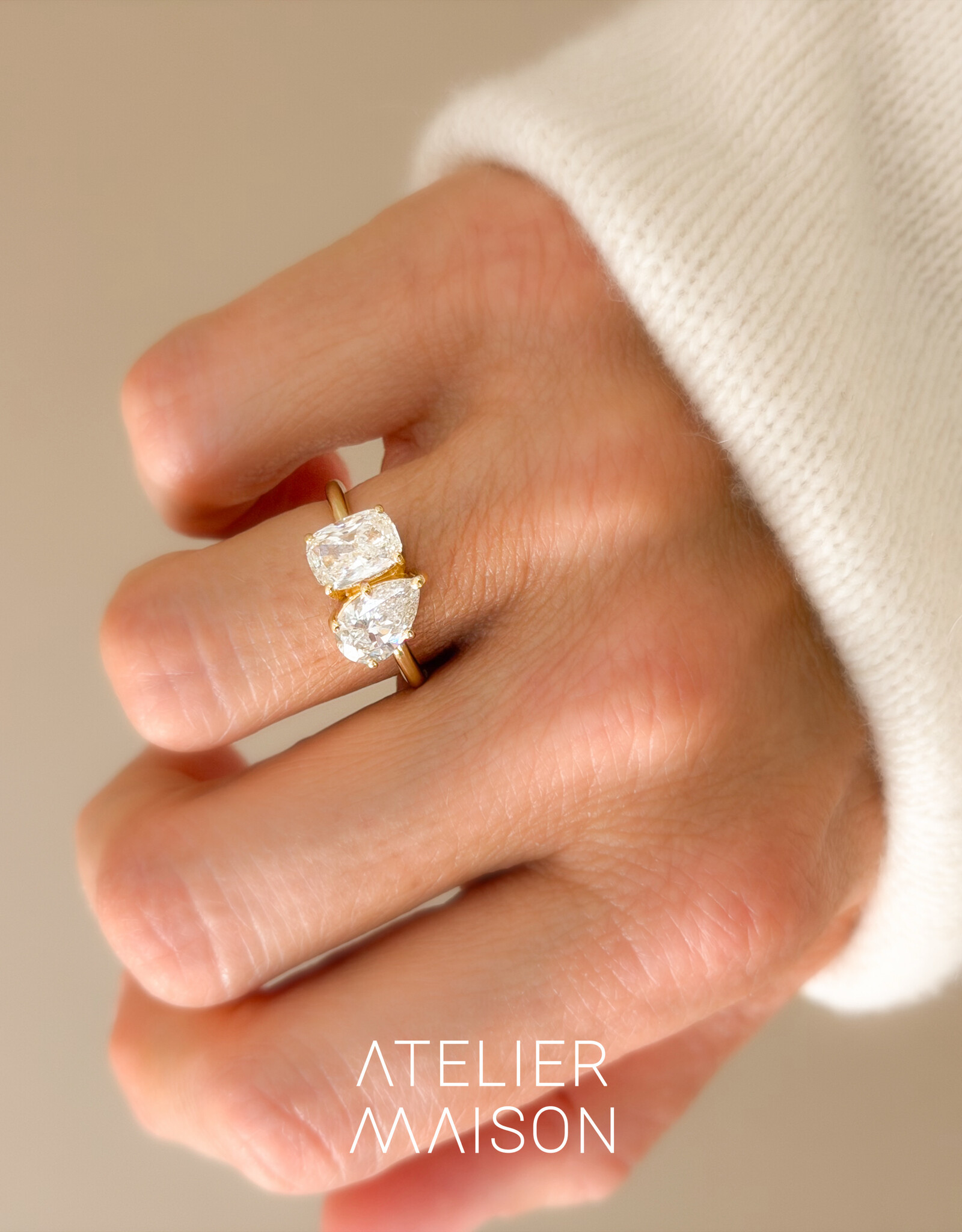 Atelier Maison The Duet ring met diamant