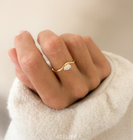 Atelier Maison Embrace Me ring met diamant | vanaf