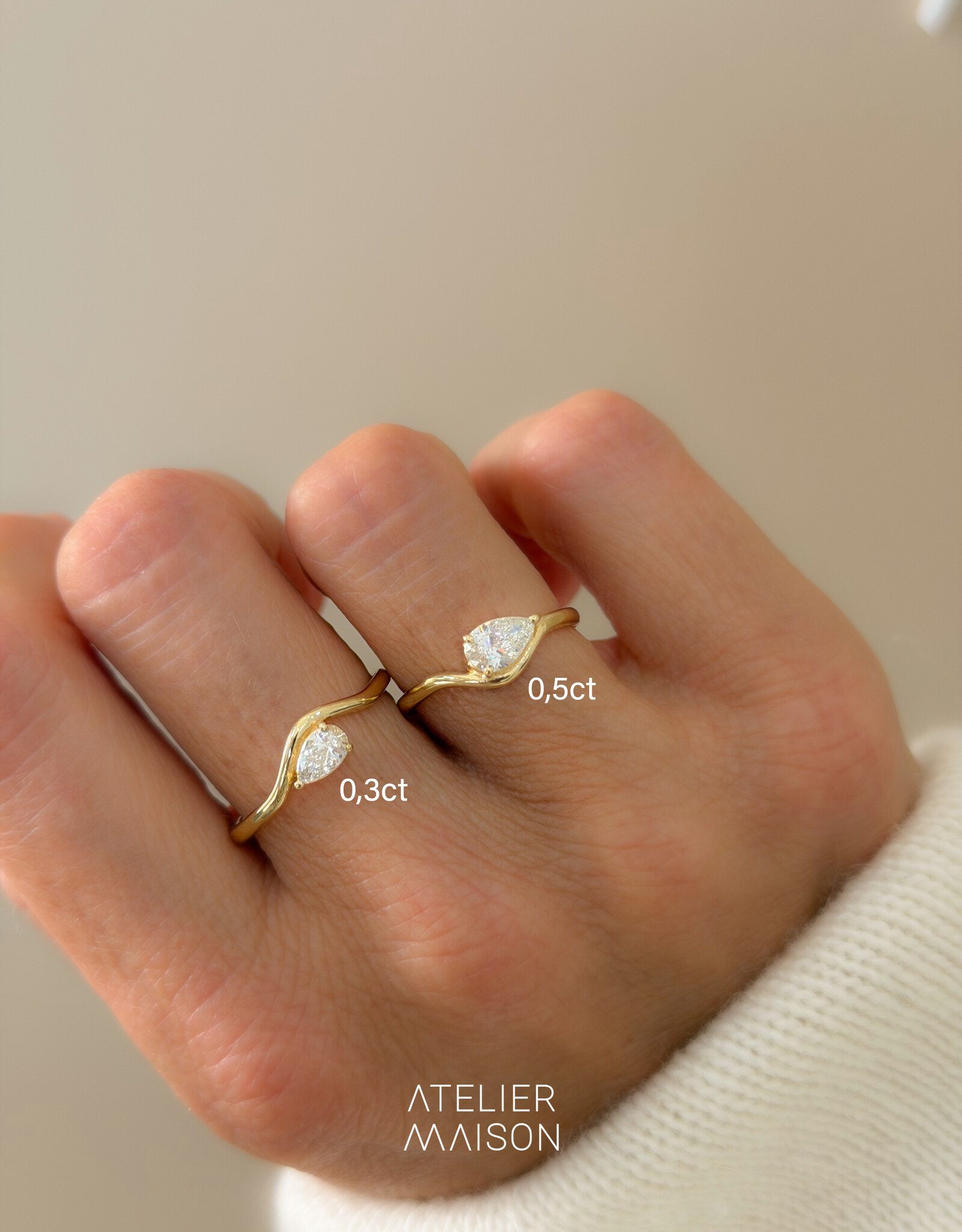 Atelier Maison Embrace Me ring met diamant