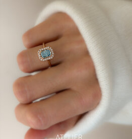 Atelier Maison Good Mood ring met blauwe LGD 1,04ct