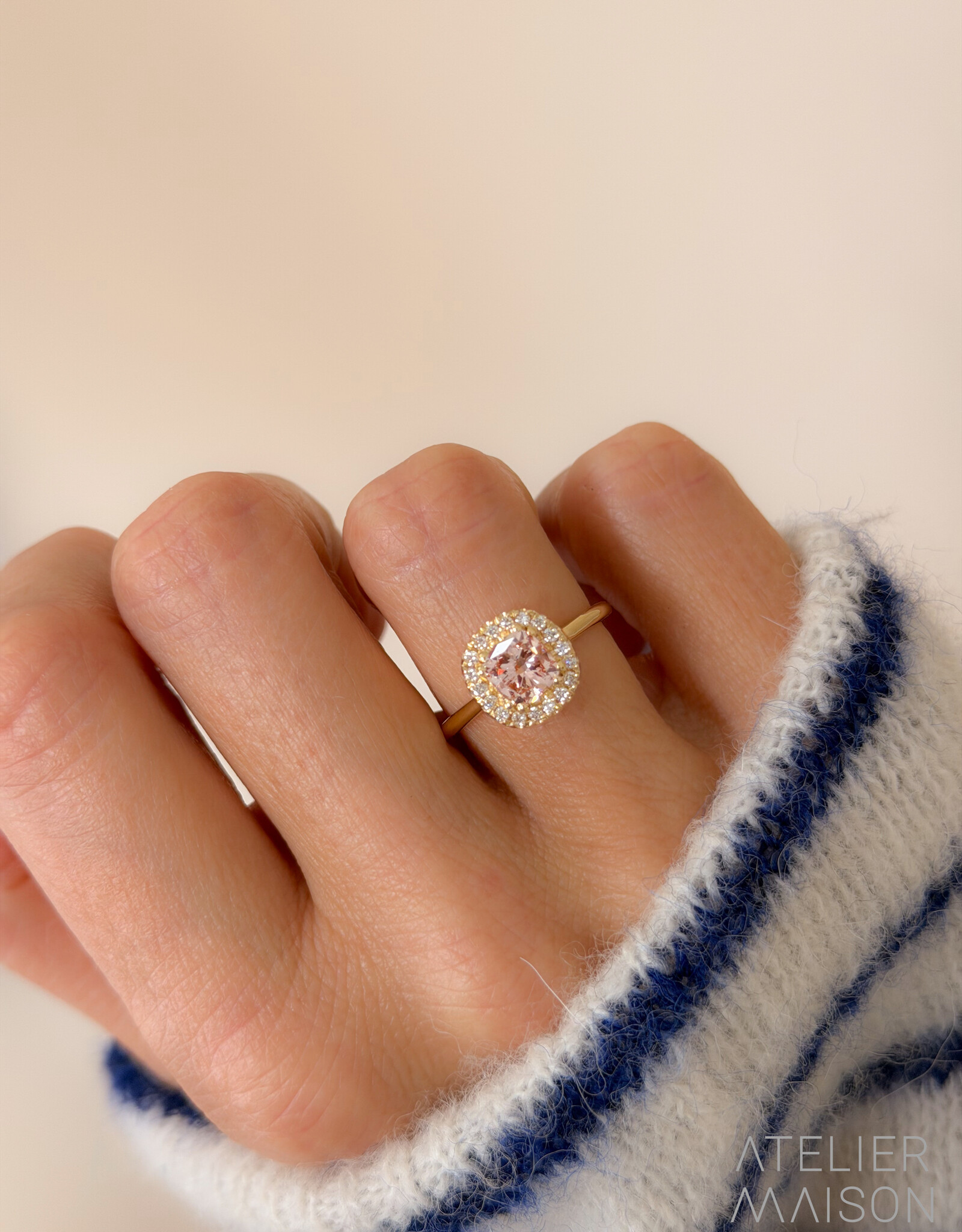 Atelier Maison met roze labgrown diamant